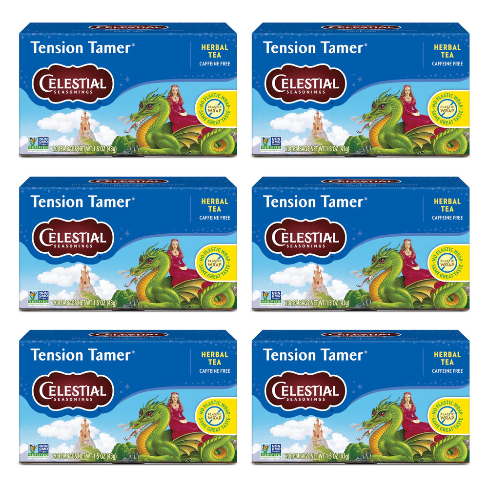 Celestial Seasonings front box showing branding and benefits