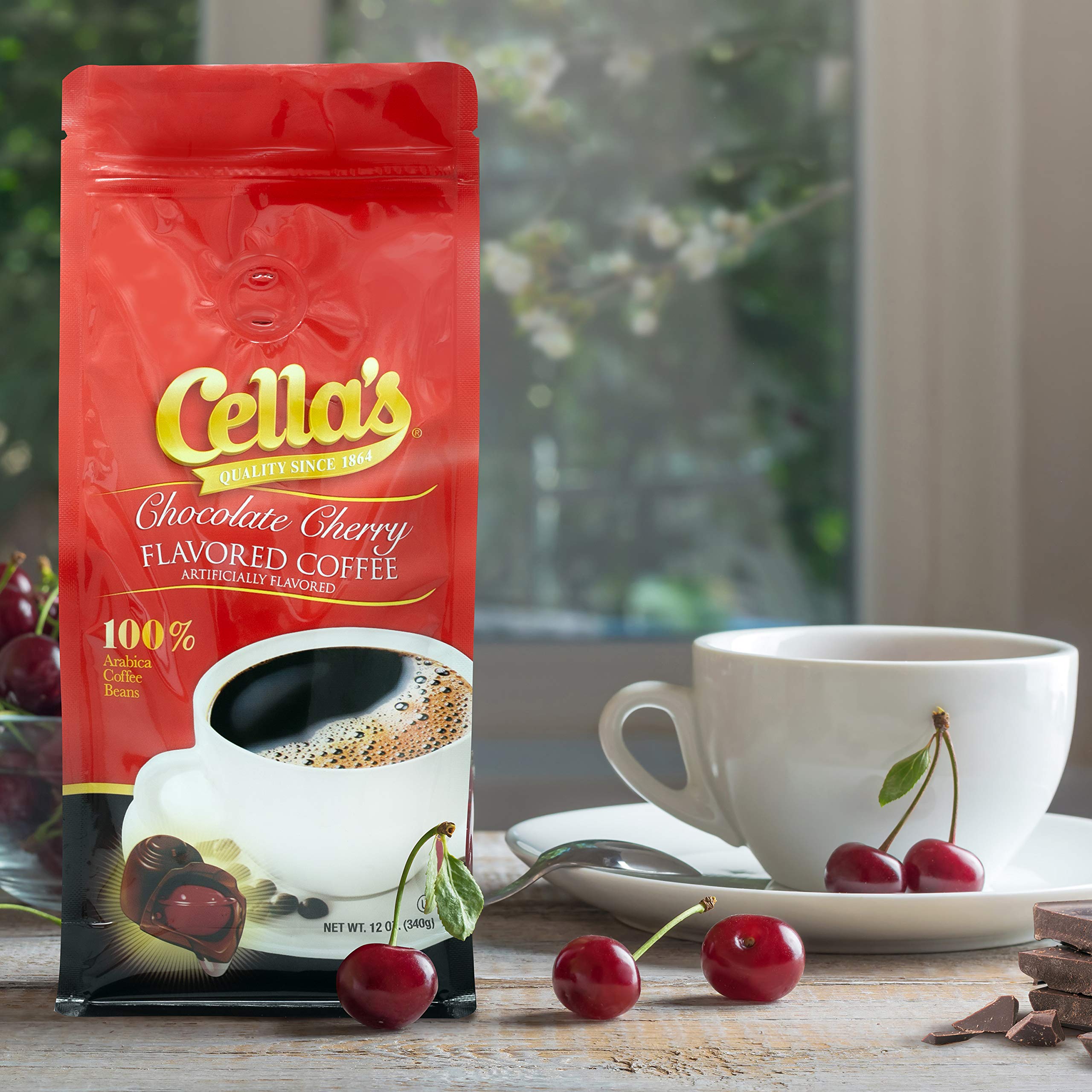 Cella's ground coffee close-up texture highlighting fine grind and aroma