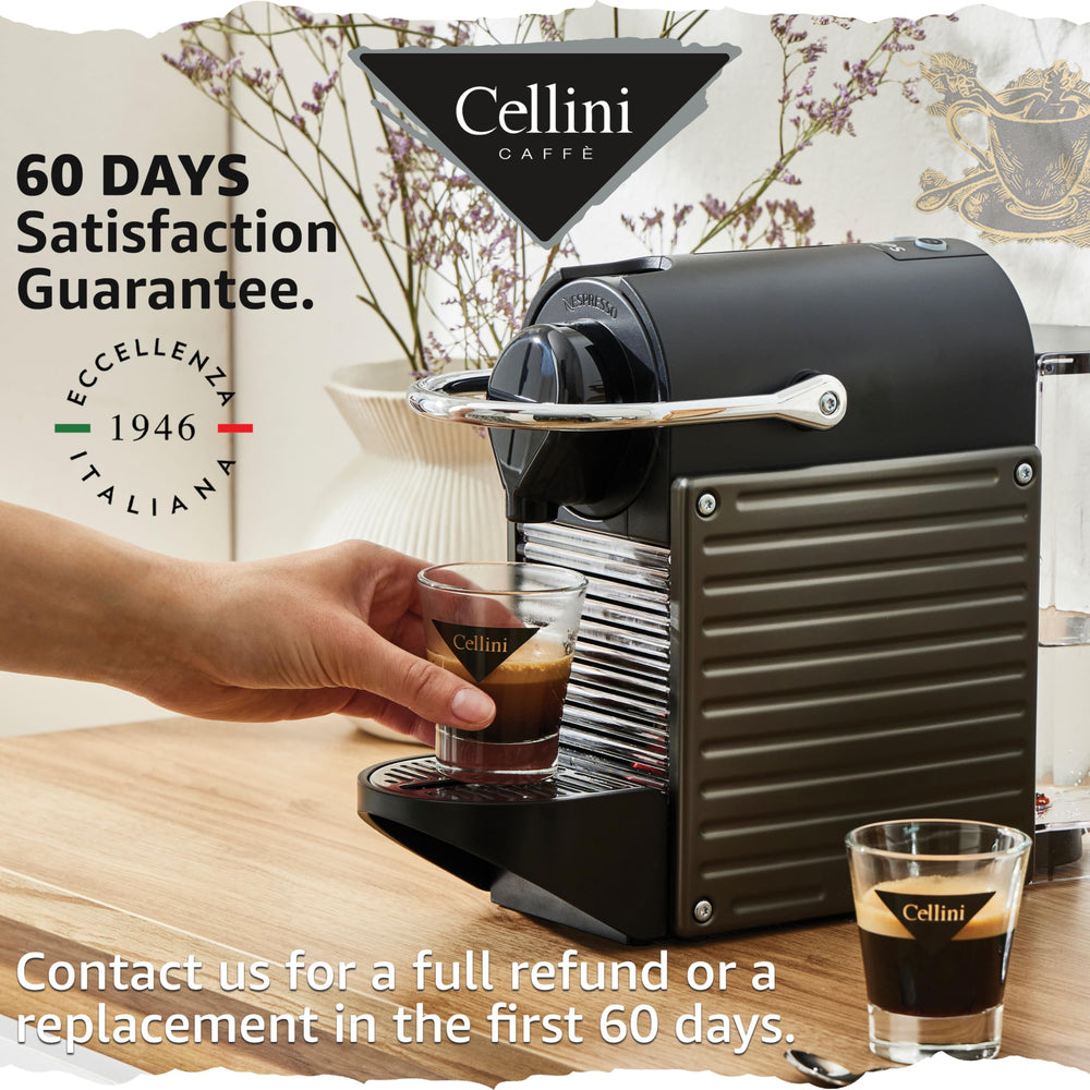 Cellini evening cup on table showing decaffeinated enjoyment benefit