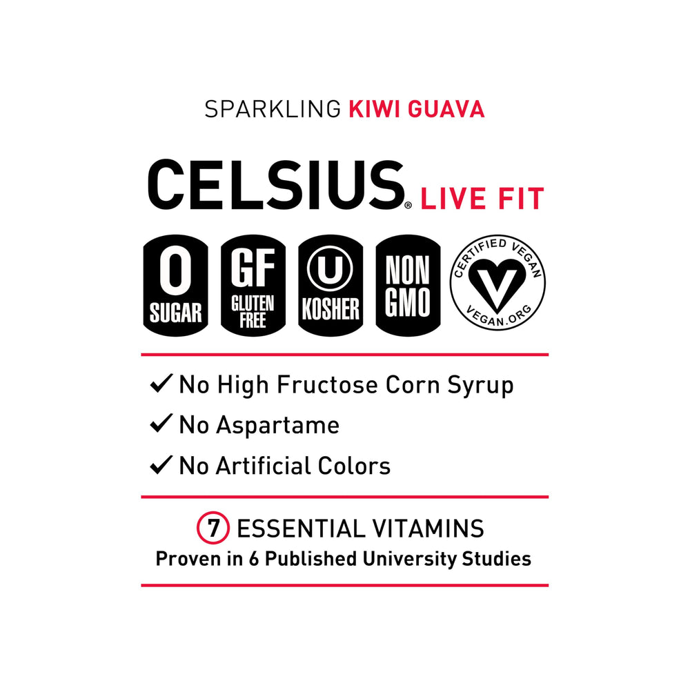 CELSIUS can placed by workout gear illustrating pre-workout boost and convenience