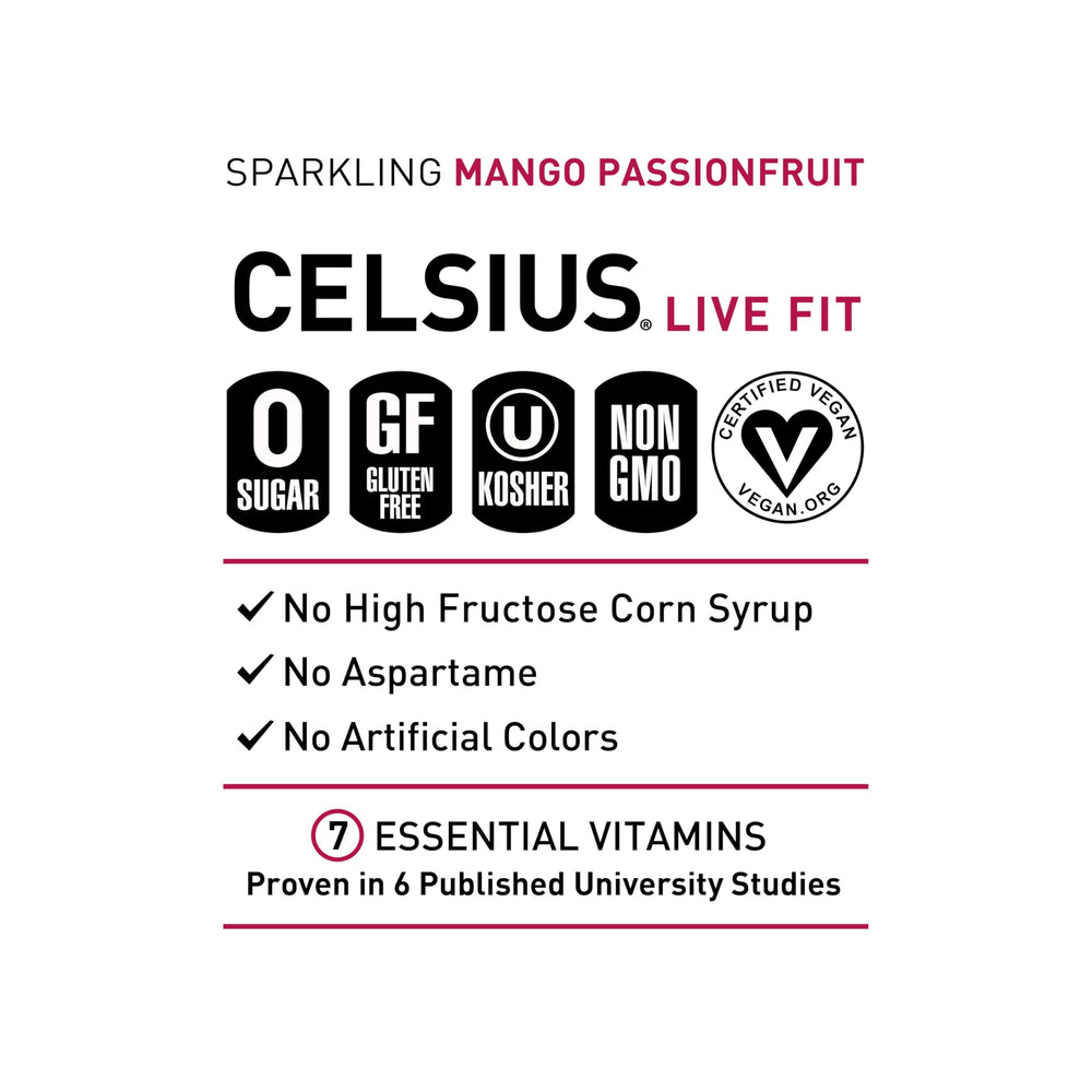 CELSIUS can held in hand demonstrating slim 12 fl oz size and portability