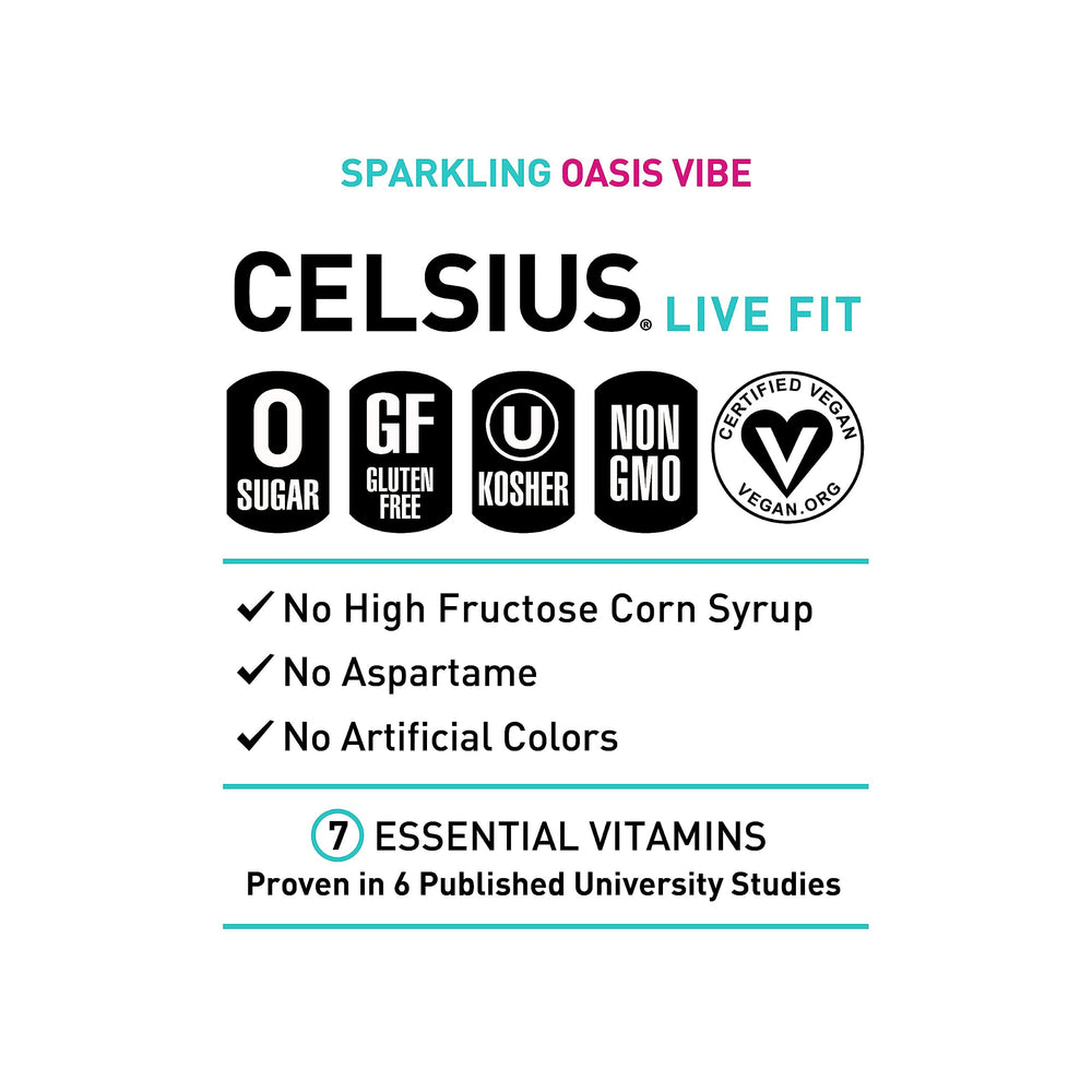 CELSIUS can next to a smartphone for scale, illustrating slim 12 fl oz size