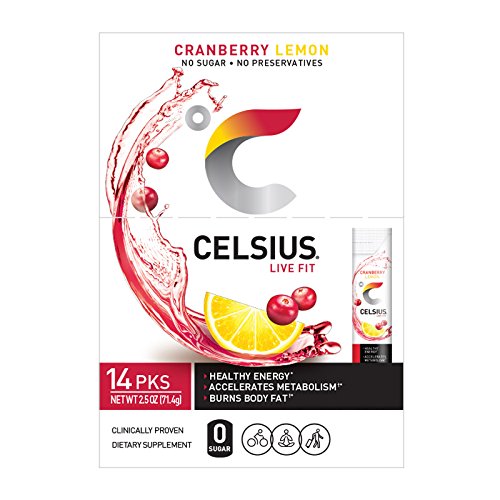 Pouring CELSIUS stick into water demonstrating fast preparation and on‑the‑go use