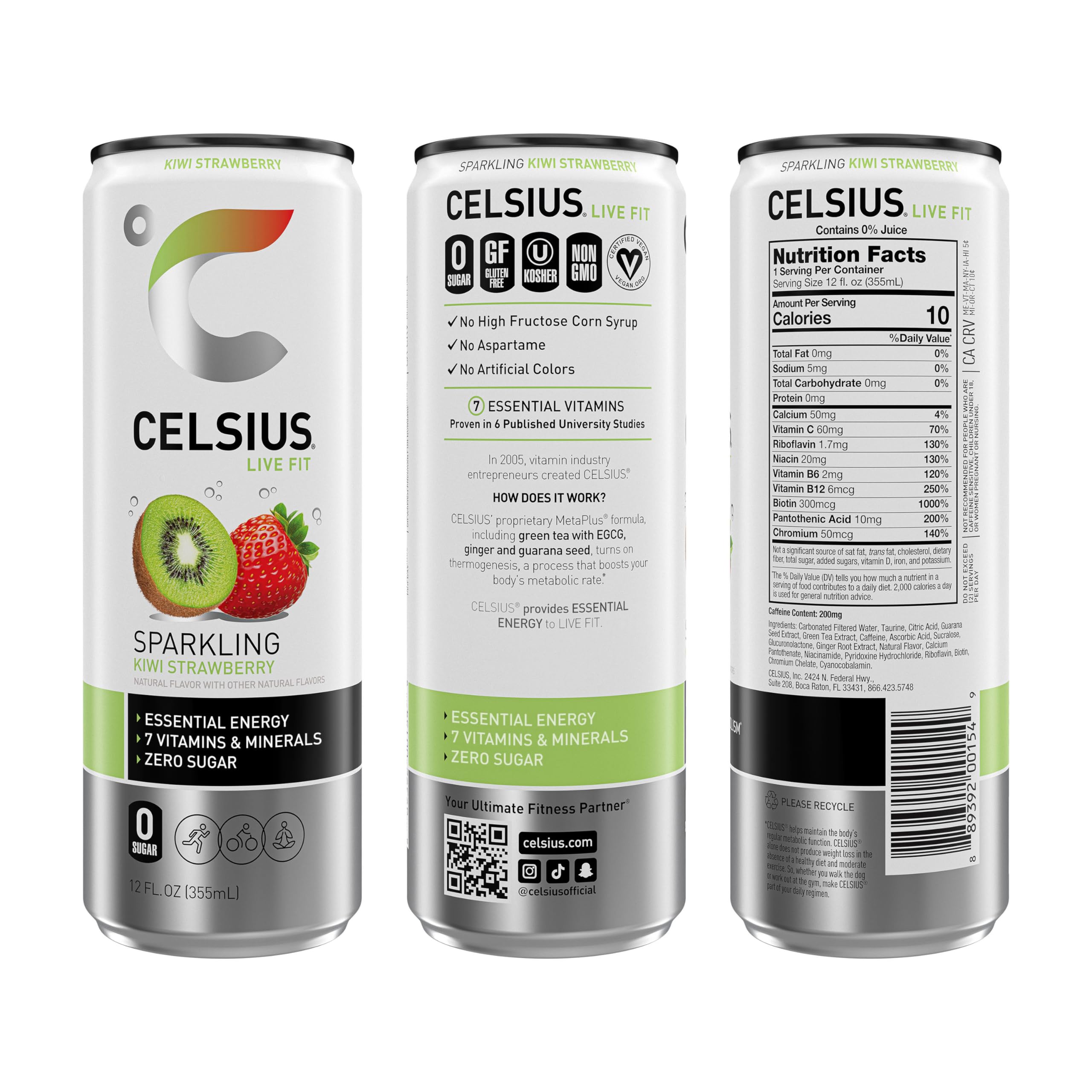 CELSIUS pack of 12 slim cans illustrating convenient bulk supply benefit