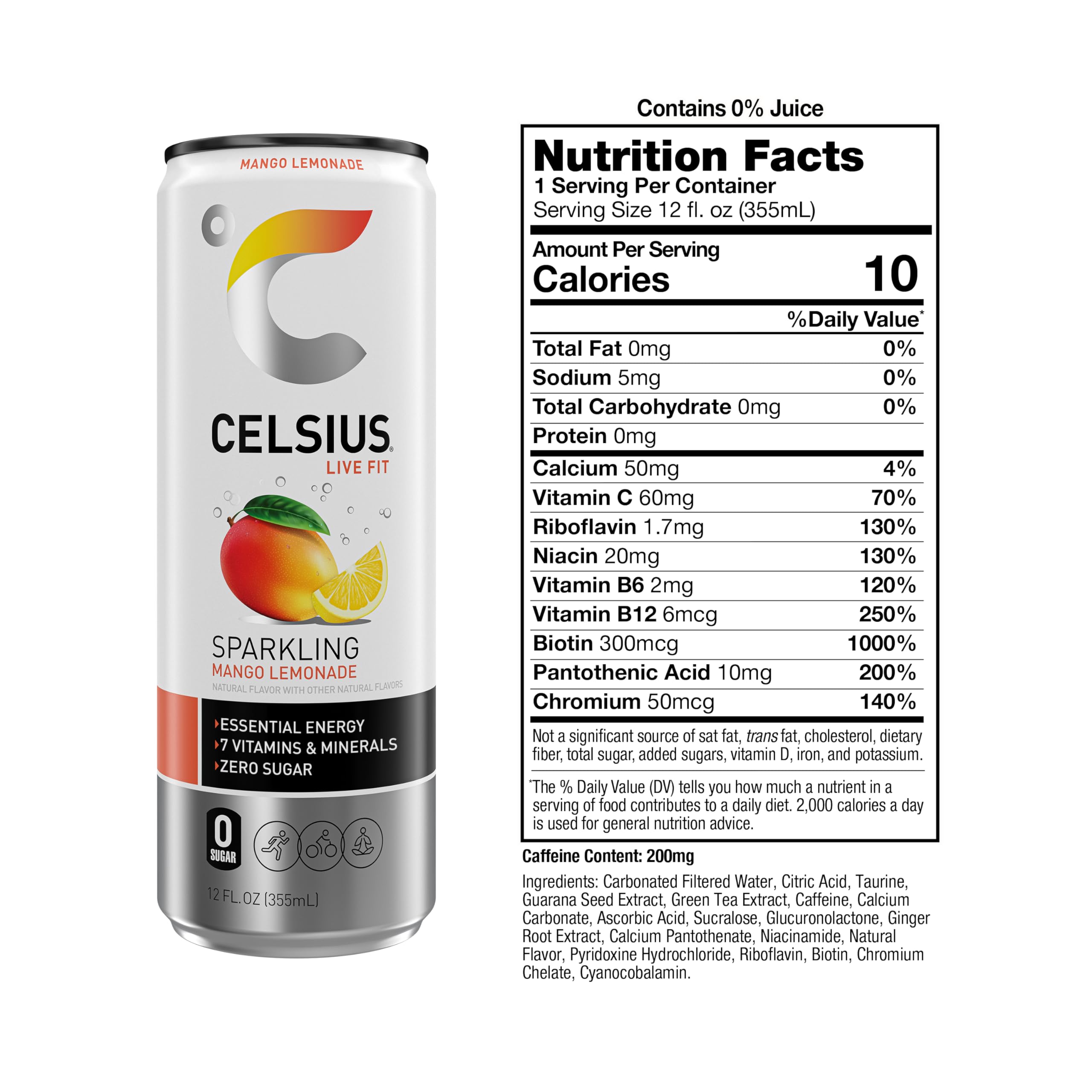 CELSIUS slim can held in hand showing size and portable convenience