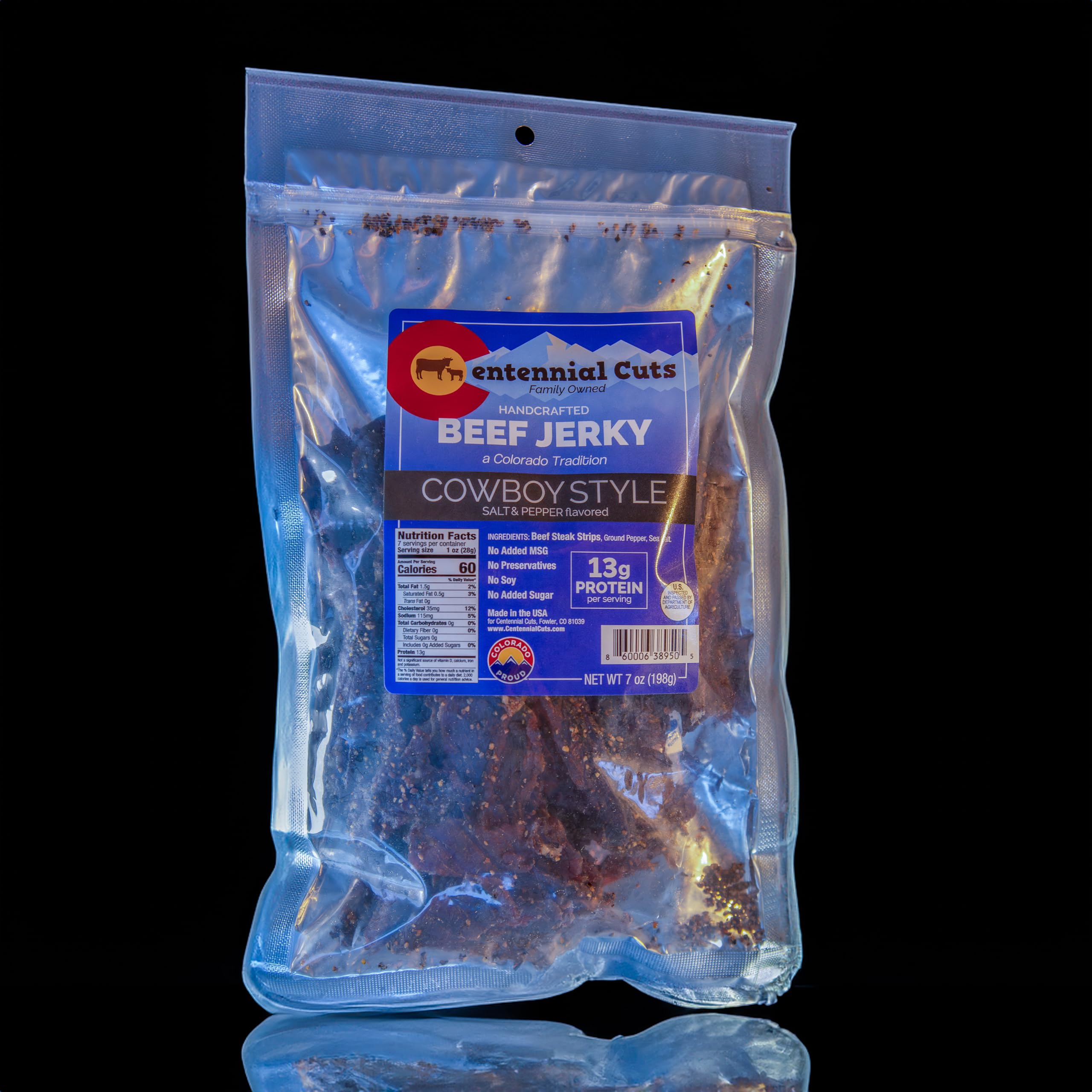 Centennial Cuts jerky on hiking trail illustrating sustained energy outdoors