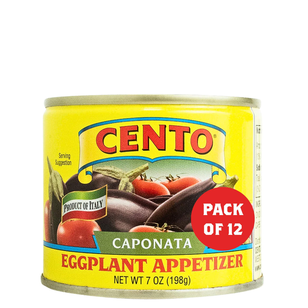 Cento front can showing caponata label and product benefit of ready-to-serve
