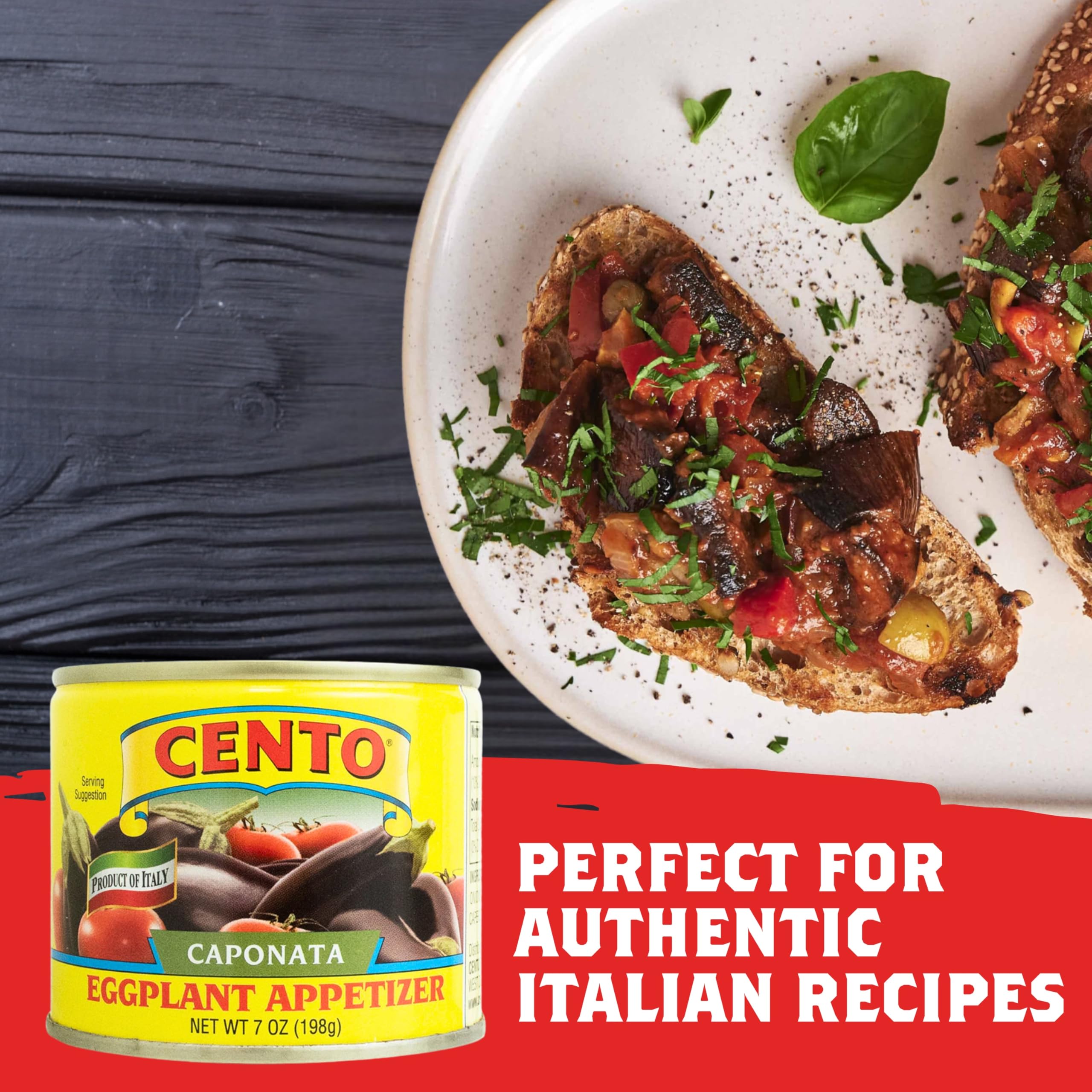 Cento can beside a hand for scale, demonstrating compact 7 oz convenience