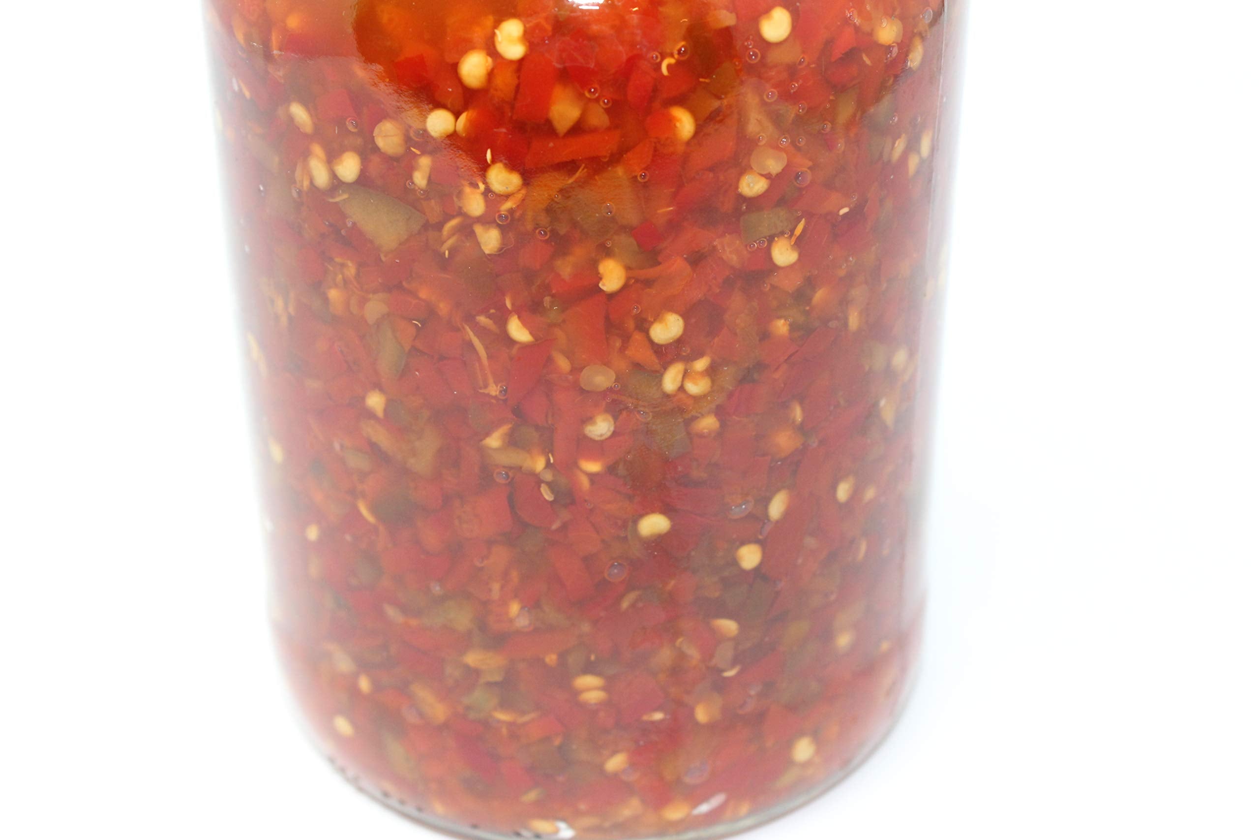 Cento jar beside ruler and label close-up, displays large 32 oz size and product information