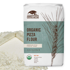 CENTRAL MILLING front packaging showing 5 lb bag and branding, highlights organic sourcing