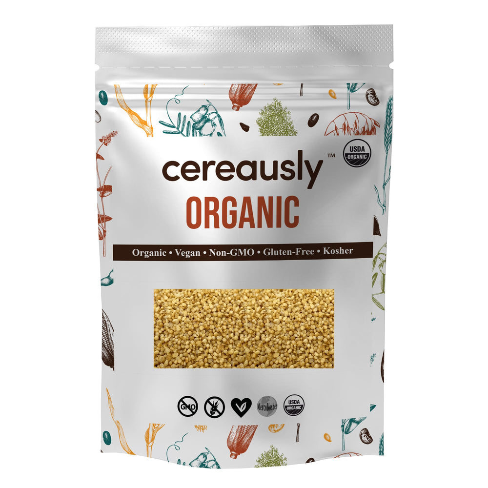 CEREAUSLY front packaging showing 1.5 lb bag and organic label for value