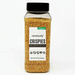 Cereausly front packaging showcasing organic quinoa crispies and clean-label benefits