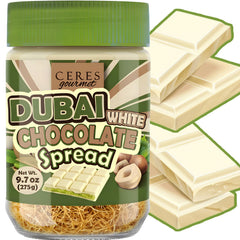 Ceres Gourmet front jar view showing white chocolate spread and attractive label benefit gifting