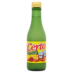 CERTO liquid pectin bottle front view showing label and jar benefit for consistent jams