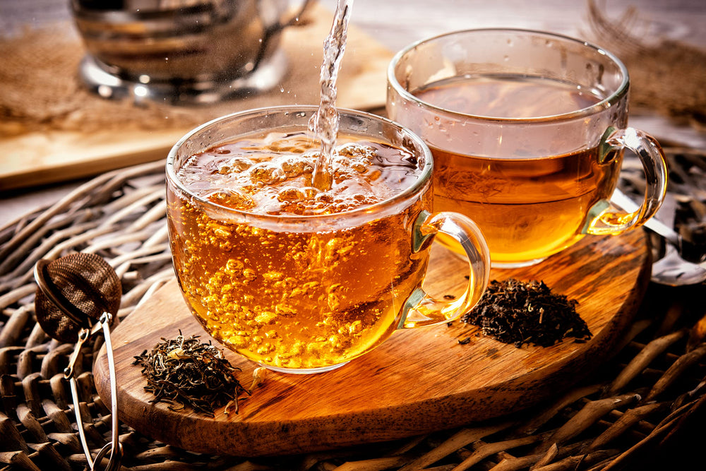 Cha4TEA pod inside Keurig-style brewer demonstrating quick brewing