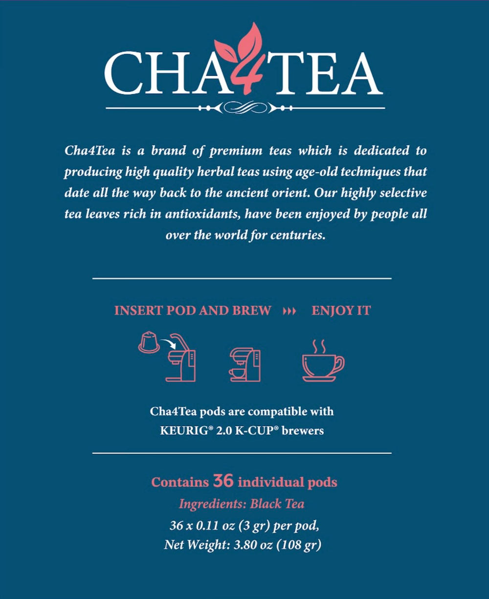 Cha4TEA K-Cup seated in Keurig brewer for easy single-serve