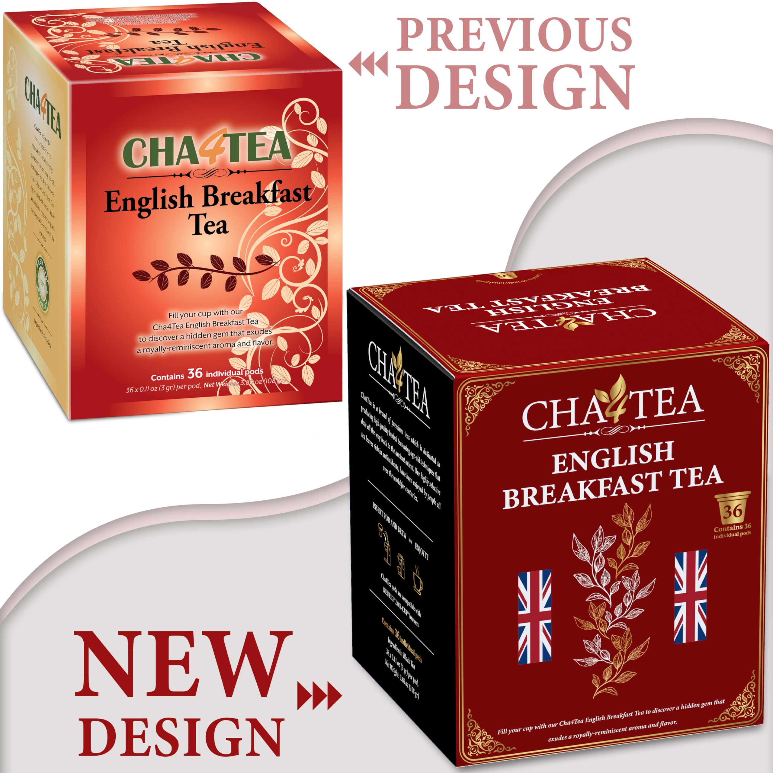 Cha4TEA K-Cup pod close-up revealing sealed freshness