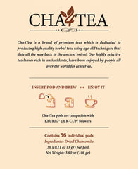 Cha4TEA pod placed in a Keurig brewer demonstrating compatibility and quick brewing