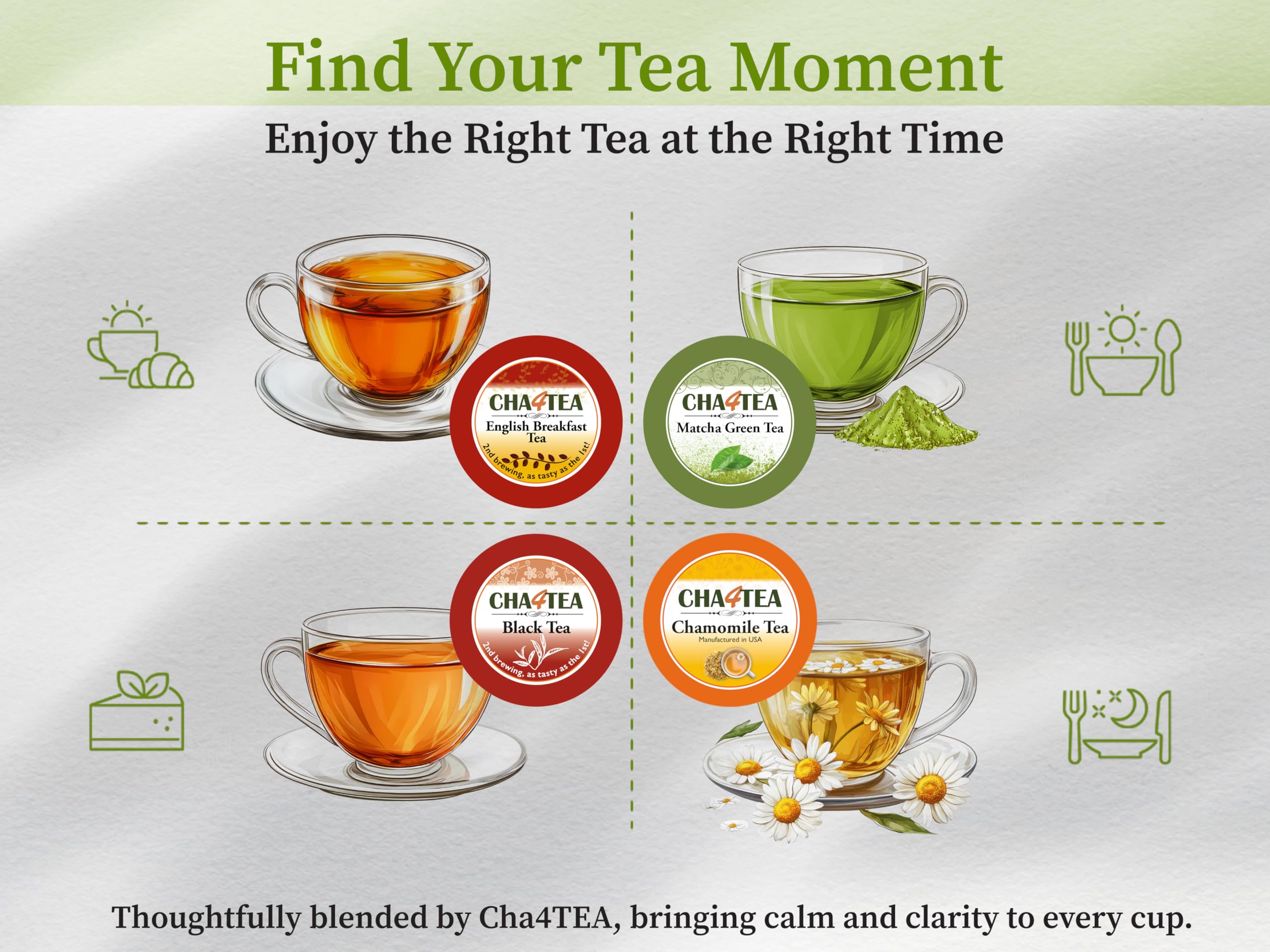 Cha4TEA pod beside ruler to show compact size and quick-brew benefit
