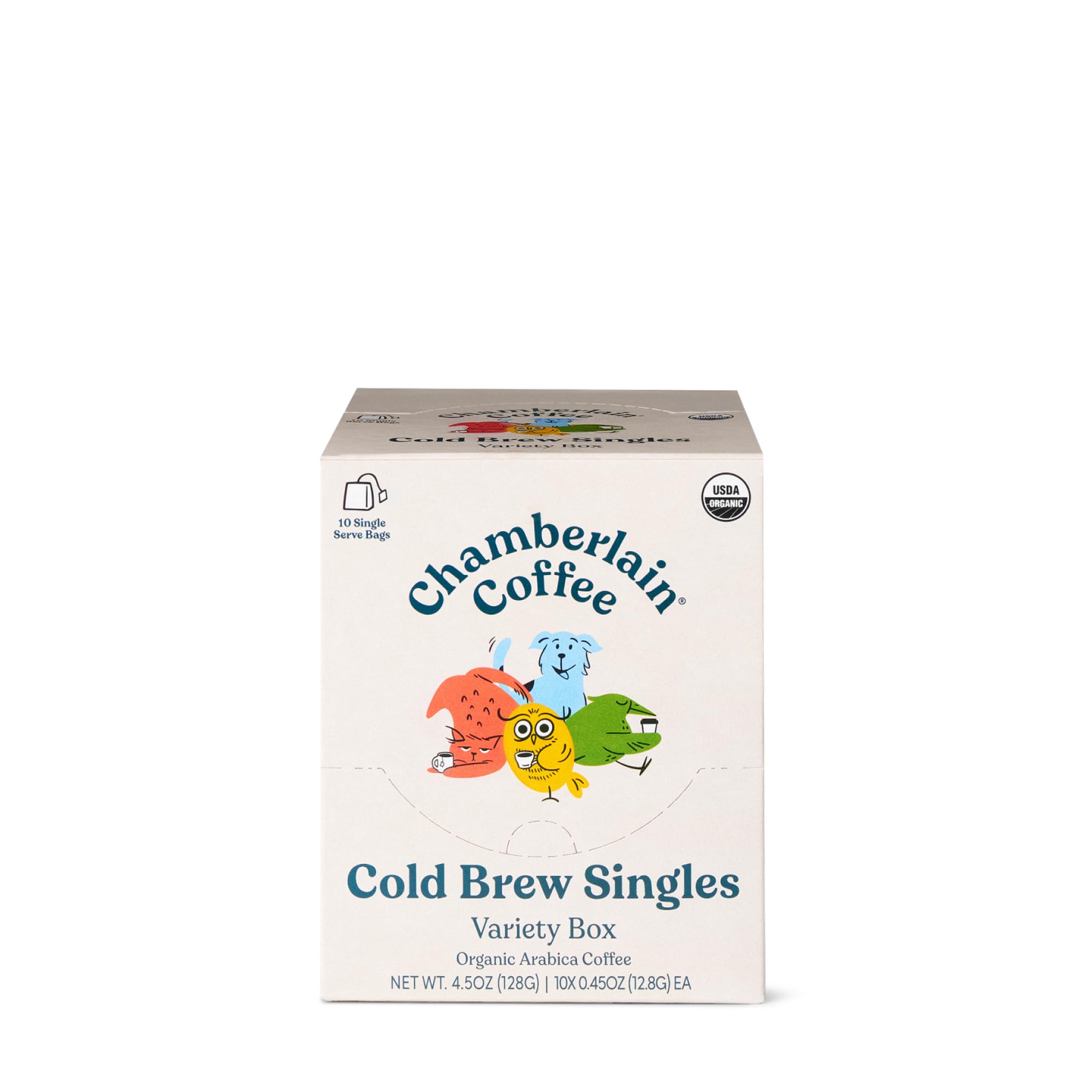 Chamberlain Coffee single bag close-up displaying medium roast grounds