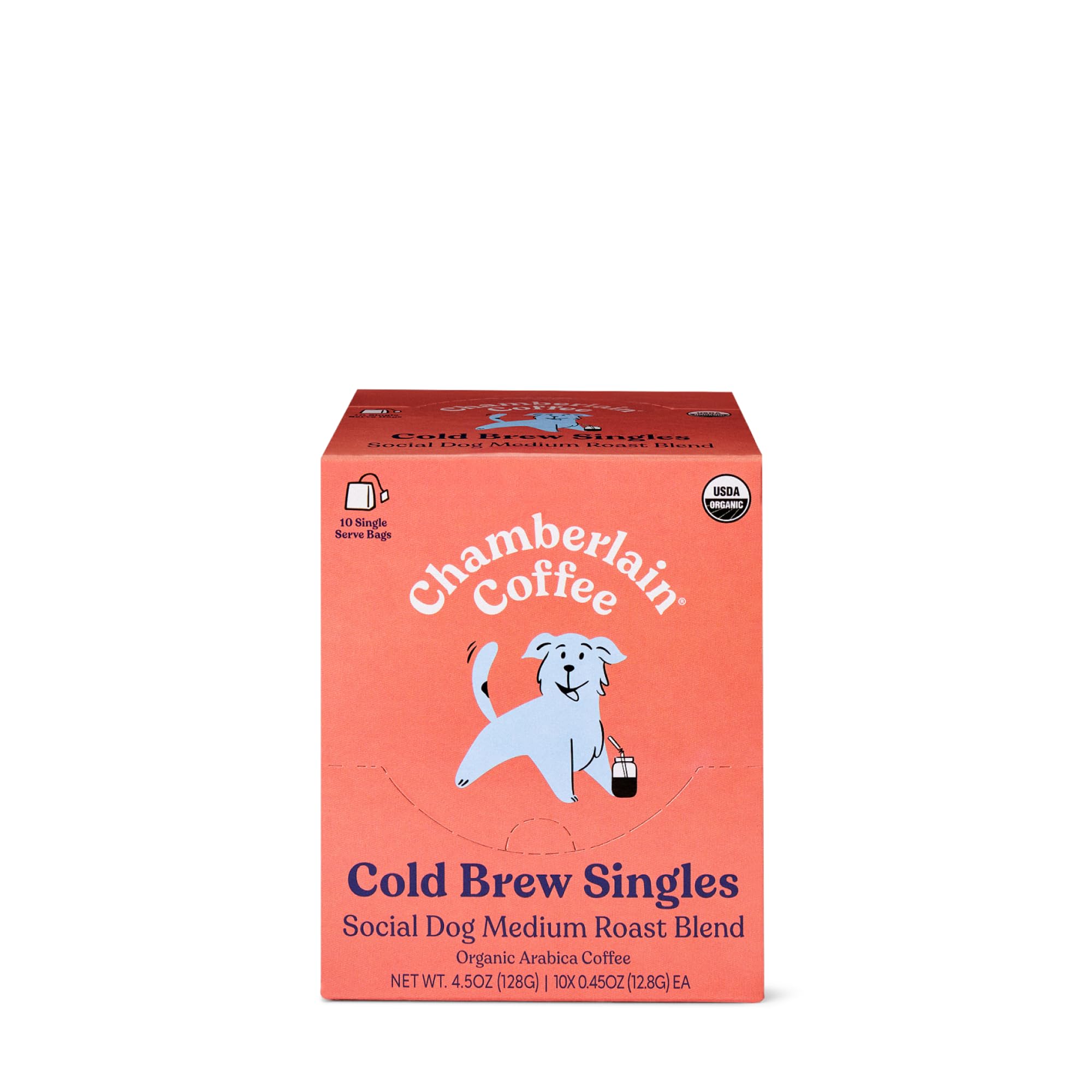 Chamberlain Coffee ten singles laid out for easy grab-and-brew convenience
