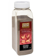 Char Crust front shaker showing label and seasoning for easy use