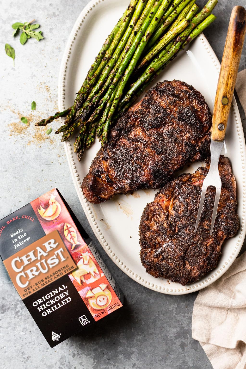 Char Crust on seared steak forming a dark crust and sealing juices