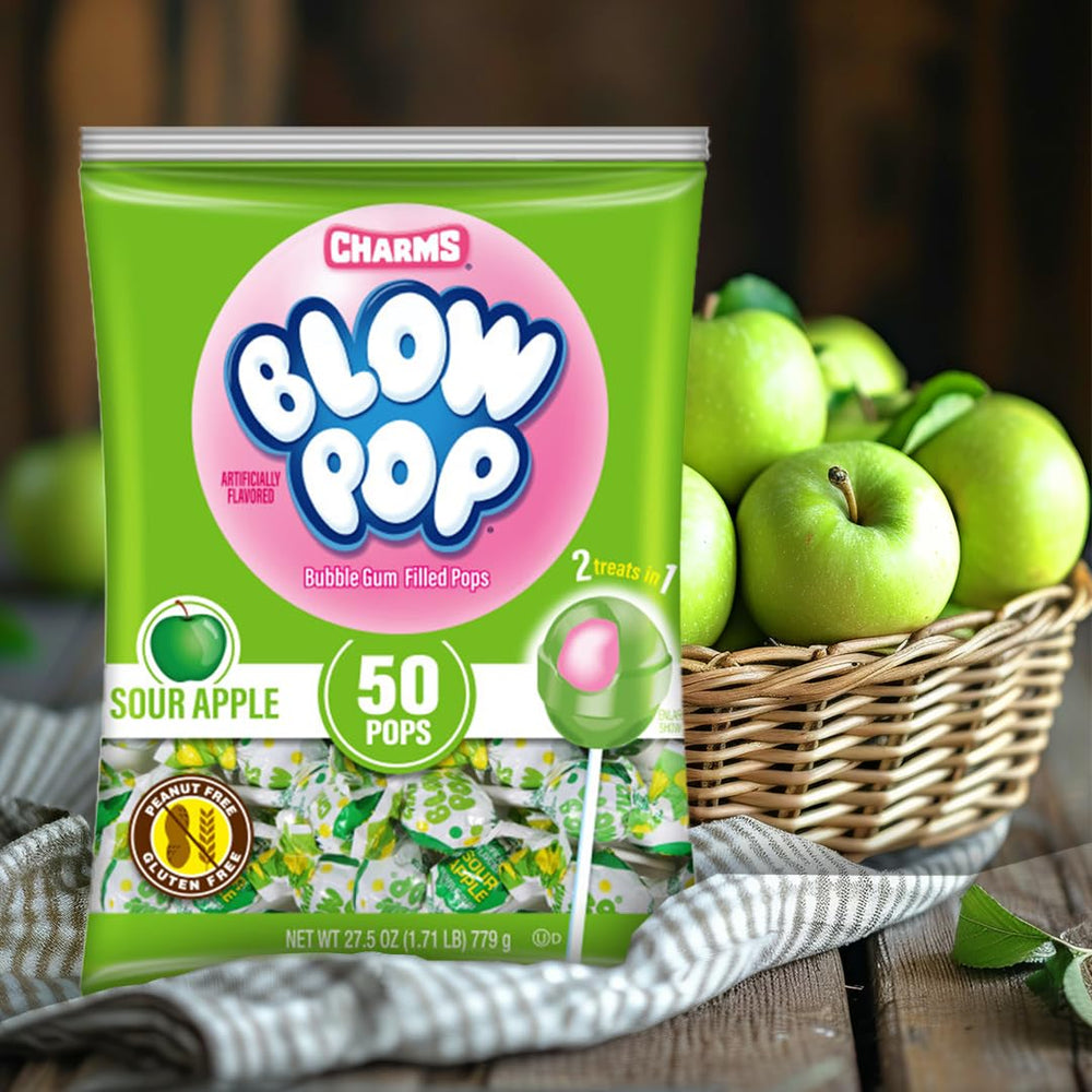 Charms Blow Pop in bowl display ideal for events and quick grab-and-go treats