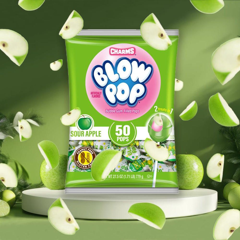 Charms Blow Pop arranged in party favor bags showing easy gifting convenience