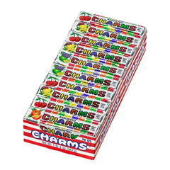 Charms front packaging showing 20-count assortment and bright branding benefit convenience