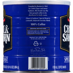 Chase & Sanborn poured coffee in mug showing rich color and daily energy