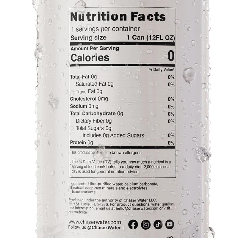 Chaser recyclable can label emphasizing eco-friendly packaging