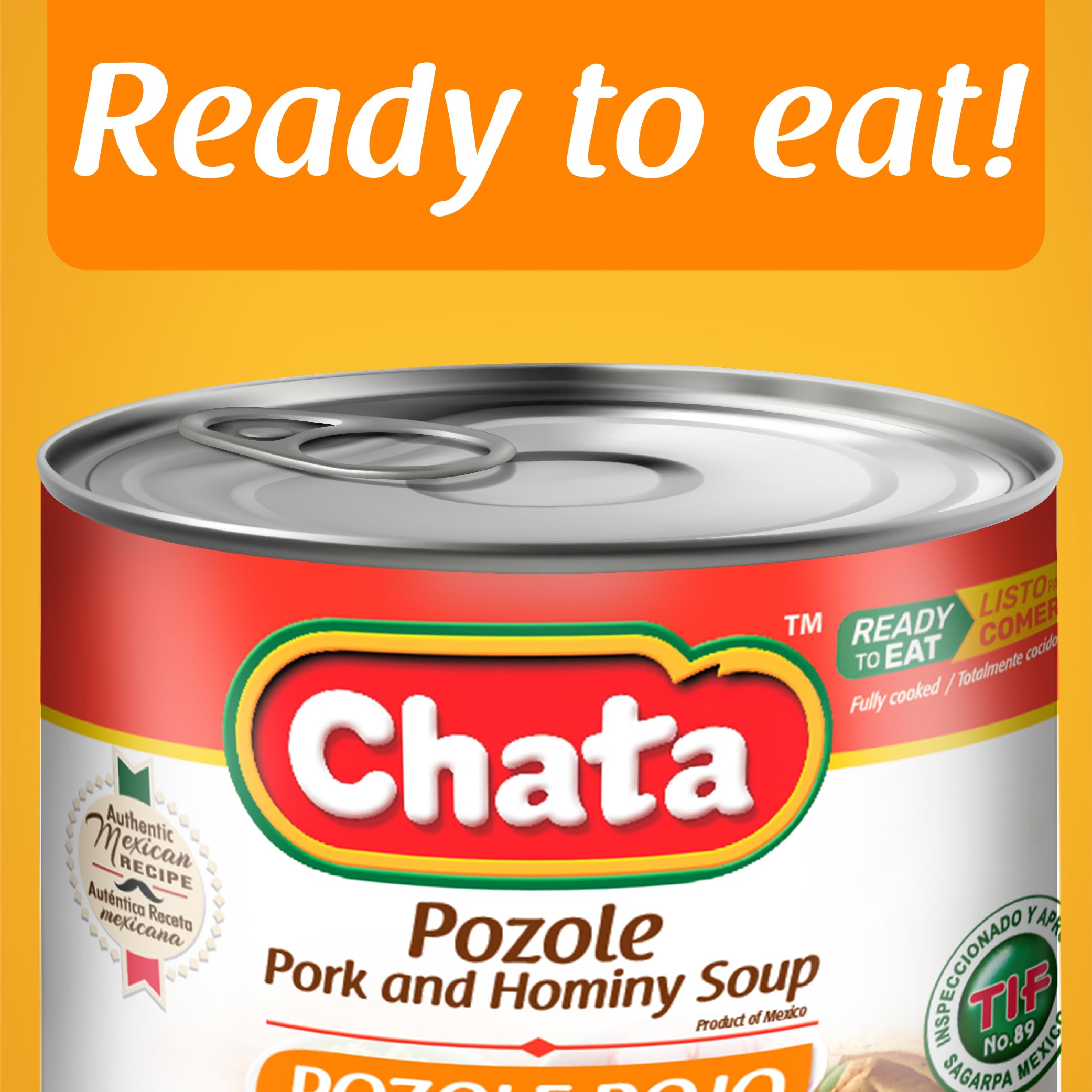 Chata can with easy-open lid for quick, convenient preparation