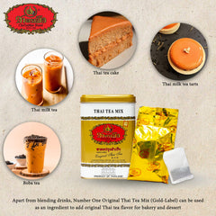 ChaTraMue Thai tea poured over boba pearls highlighting rich taste for bubble tea