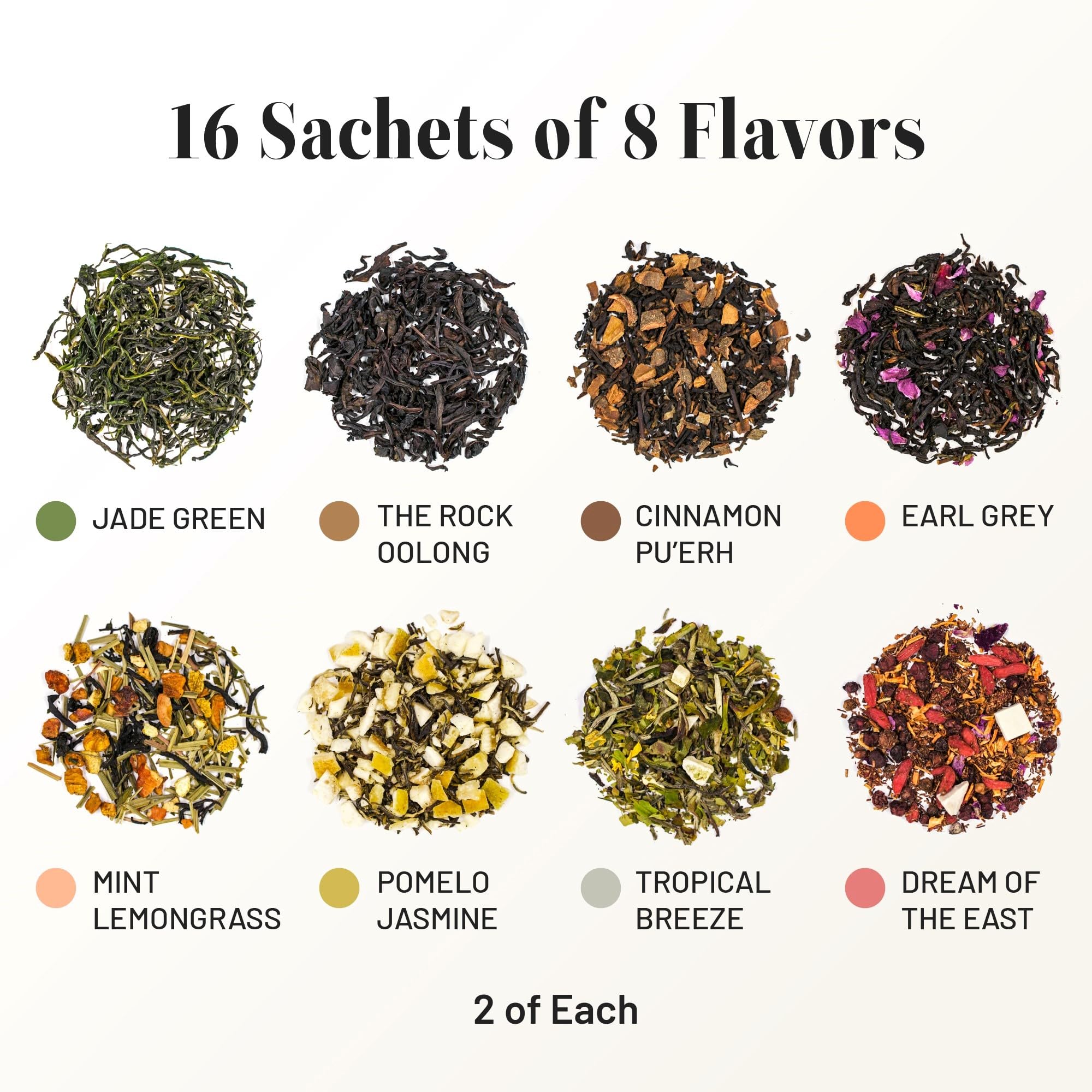 ChaYeah whole leaves and botanicals display for richer, natural taste