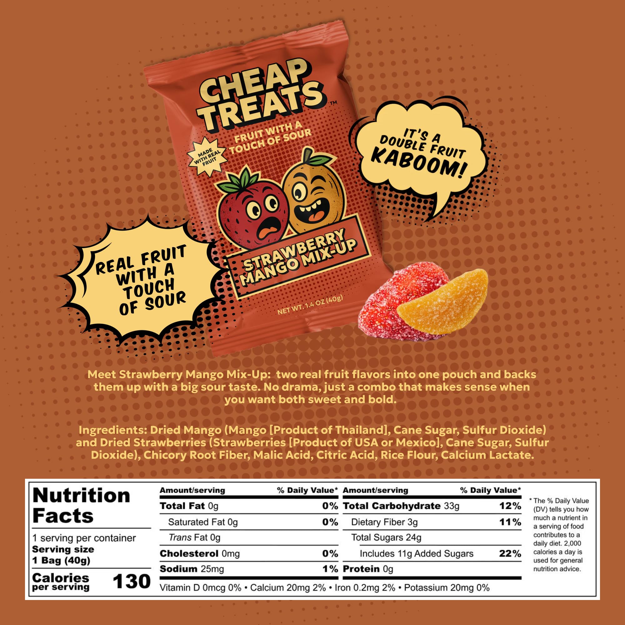 CHEAP TREATS open bag revealing chewy sour pieces for quick snacking convenience