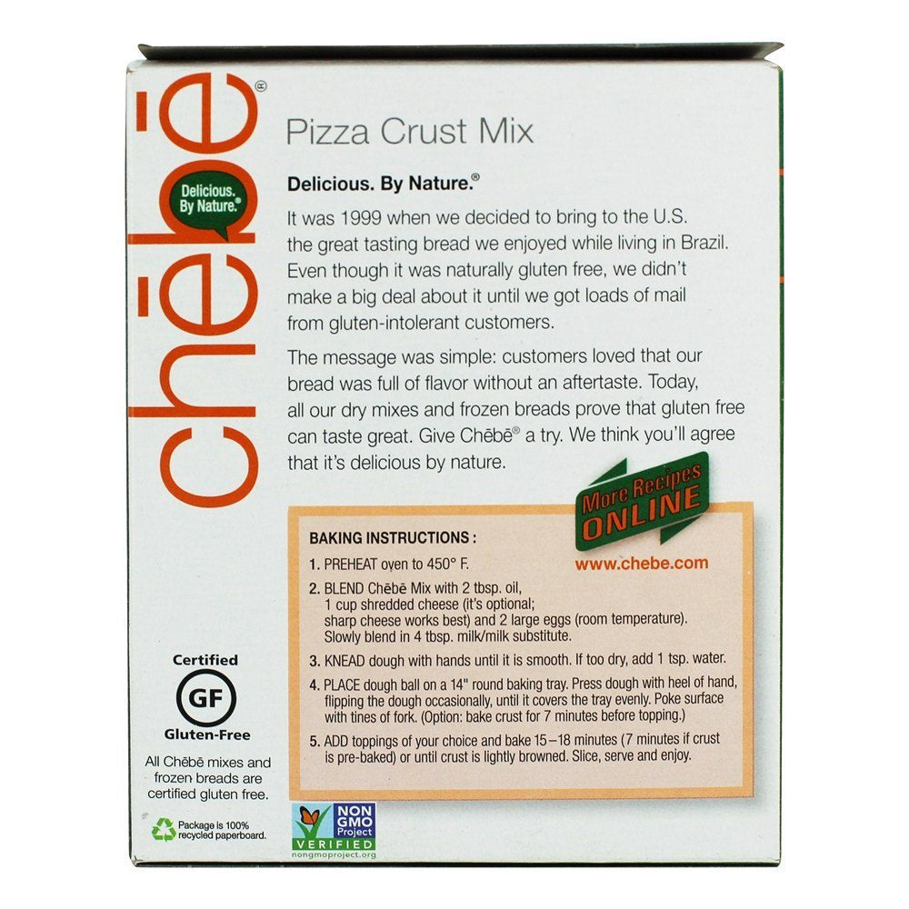 Chebe pizza in oven baking demonstrating quick bake convenience