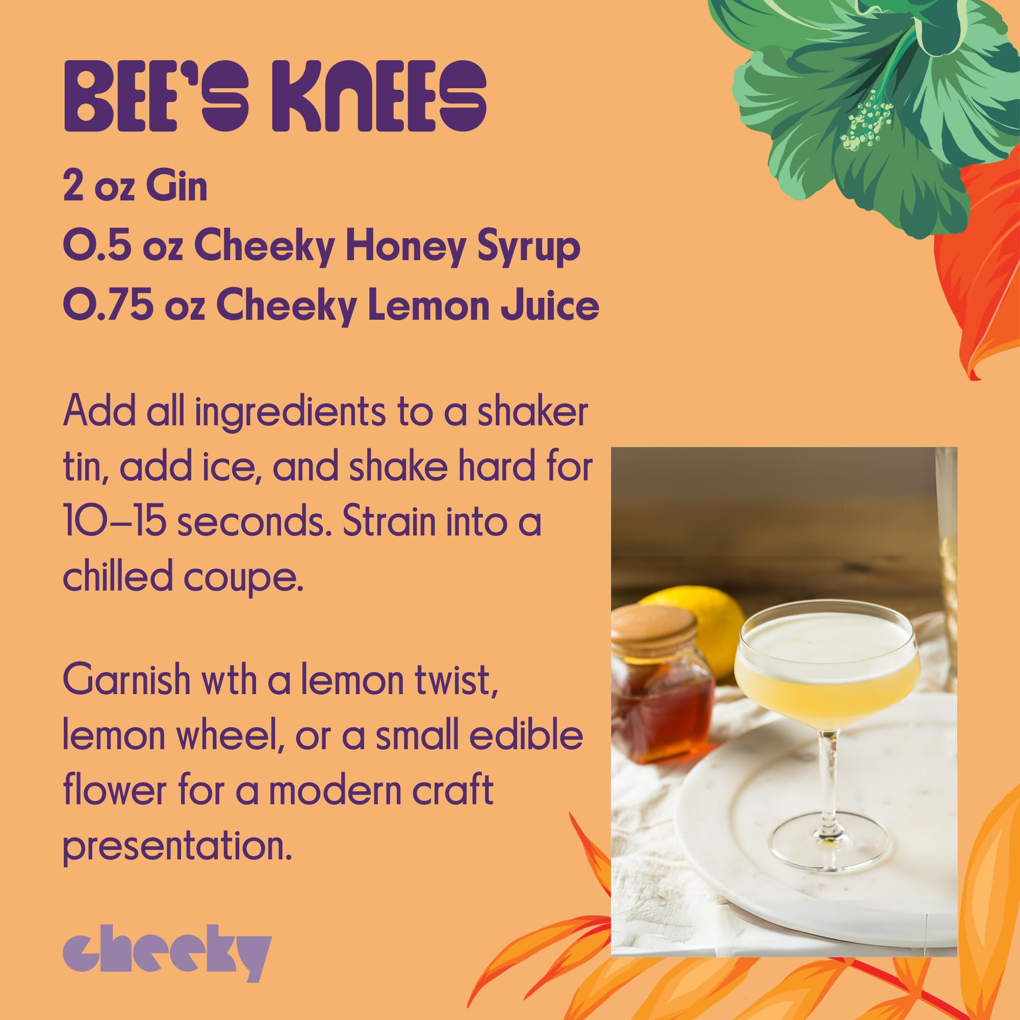 Cheeky honey syrup mixed into a cocktail glass, adding rich flavor and amber color