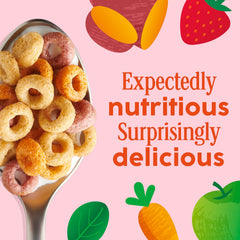 Bowl of Cheerios Veggie Blends with milk, Cheerios brand for satisfying mornings