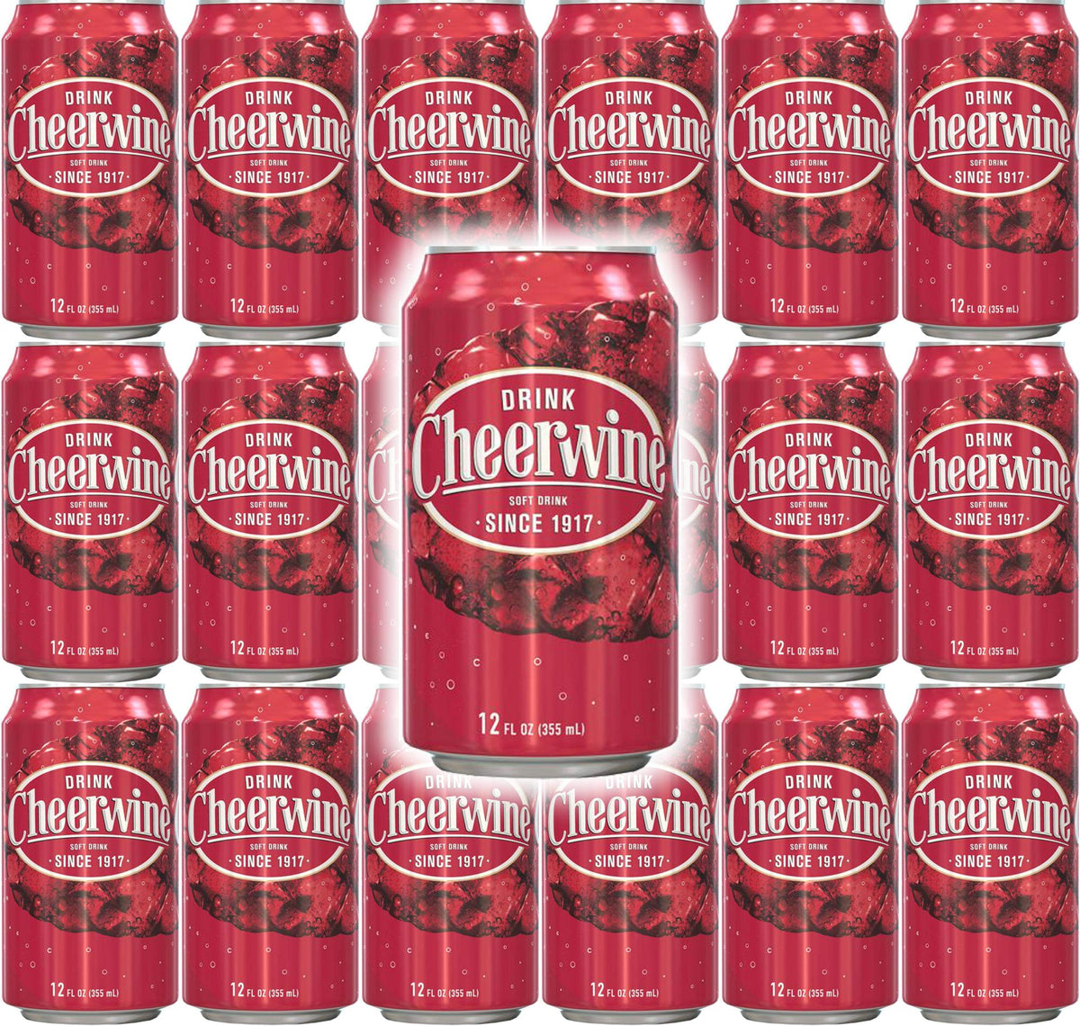 Cheerwine 12 oz can front view showing label and ready-to-drink refreshment