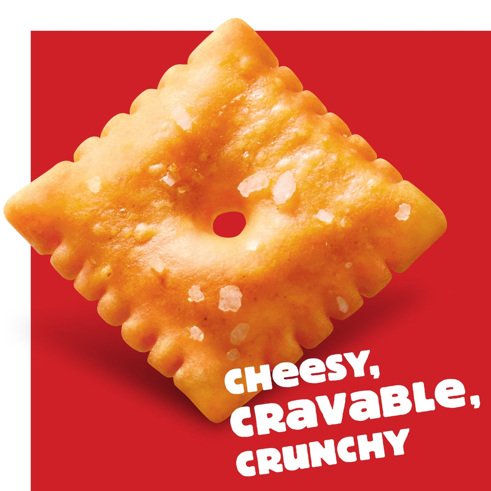 Cheez-It case box stacked for storage and easy shelf replenishment