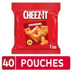 Close-up of Cheez-It cracker texture showing crisp baked edges