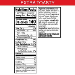 Cheez-It single pouch opened with crackers visible for convenient on-the-go snacking