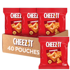 Cheez-It front packaging showing 40 pouches and convenience