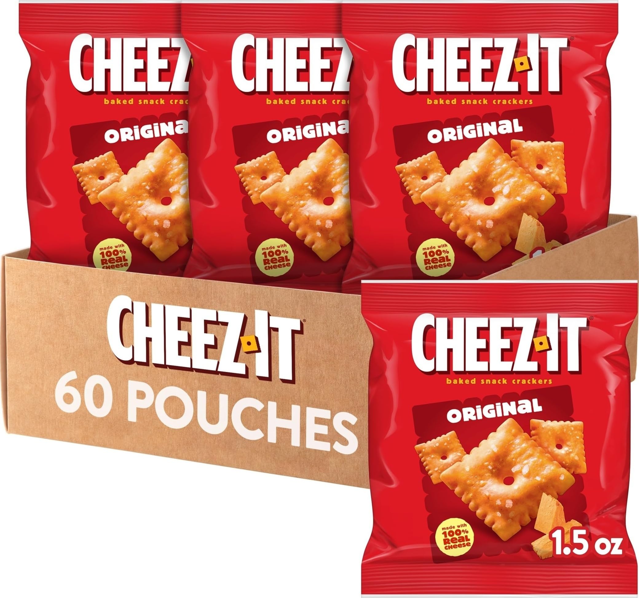 Cheez-It front packaging showing case and brand, ideal for bulk merchandising