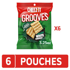Cheez-It Grooves close-up of ridged cracker texture highlighting crunchy bite