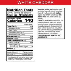 Cheez-It Grooves open pouch top view with crackers visible for fresh portability