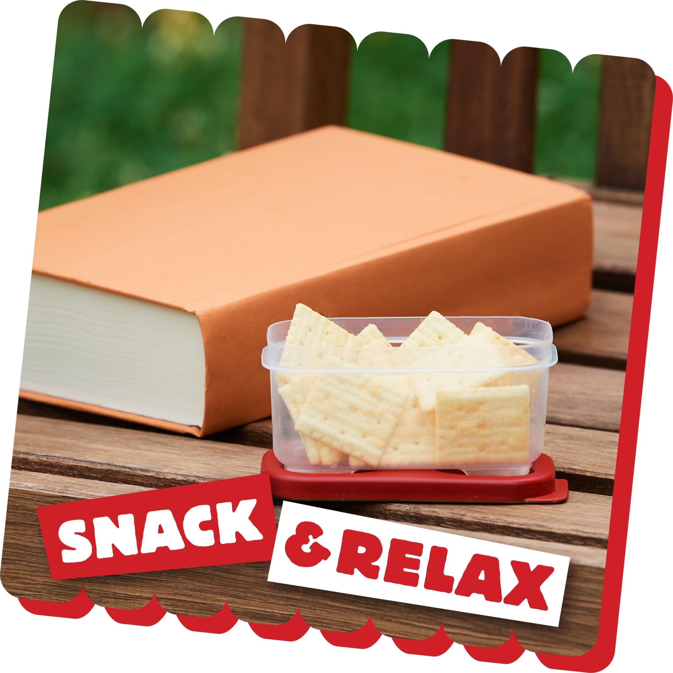 Row of sealed Cheez-It Grooves pouches emphasizing convenience and freshness