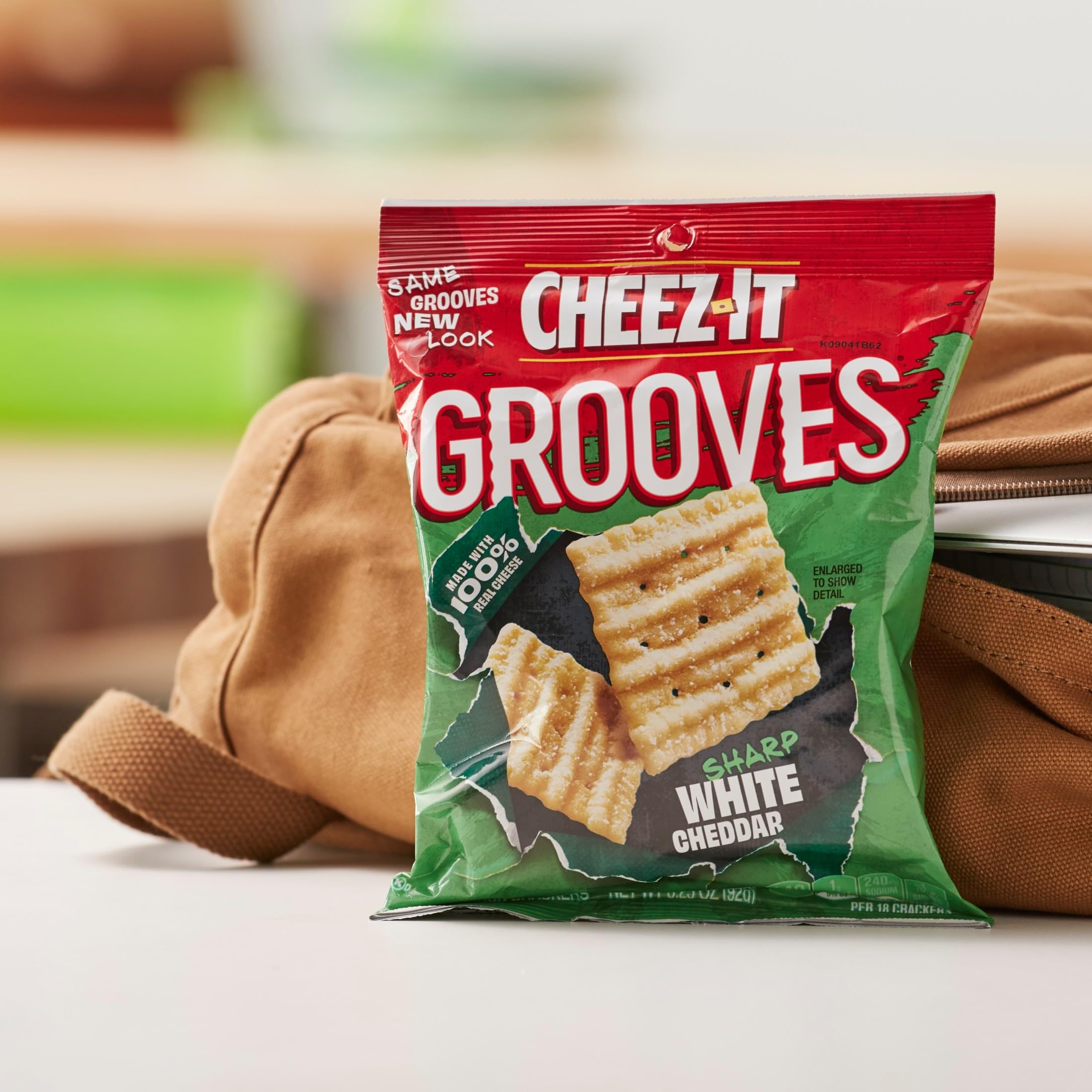 Cheez-It Grooves on a serving plate with dip showing pairing and party use