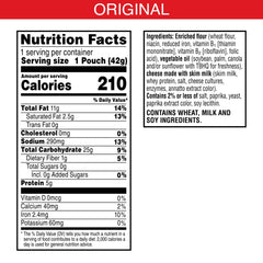 Cheez-It single 1.5oz pouch displayed to show portion convenience for grab-and-go